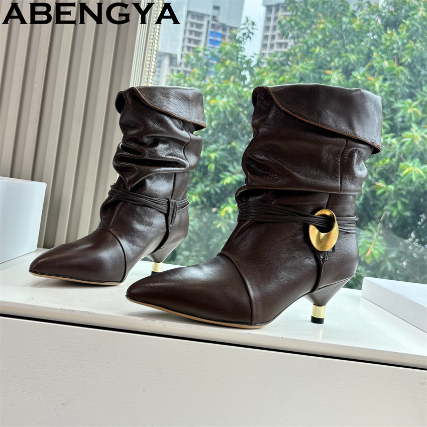 Pointy Toe Kitten Heels Ankle  - Ethnic Fashion Week 评论和价格