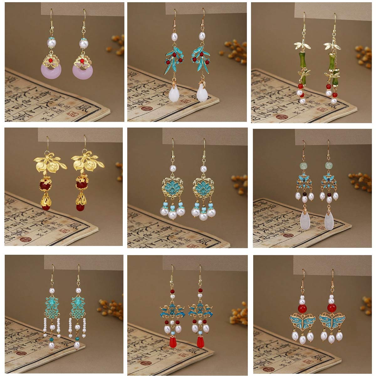 6Pairs New Fashion Woman Earri - Ethnic Chic Fashion 评论和价格